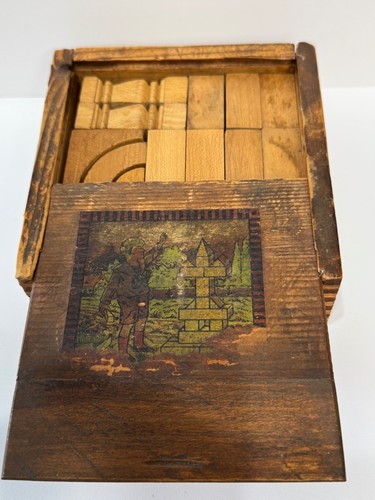 Antica scatola legno con - scatola,